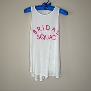 Alya White and Pink “Bridal Squad” Tank Top